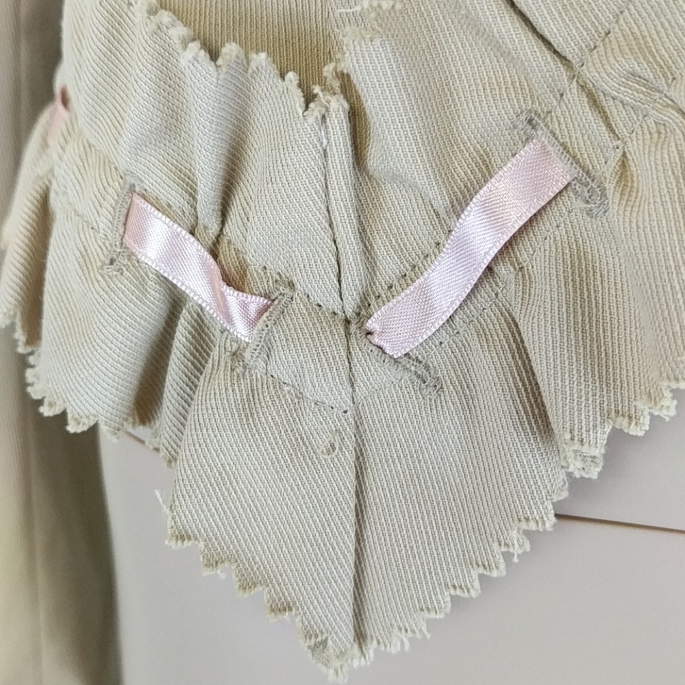 [Emanuel Ungaro] Pink ribbon ruffle trim blazer 36 - Picture 3 of 6
